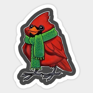 Comfy Cardinal Sticker